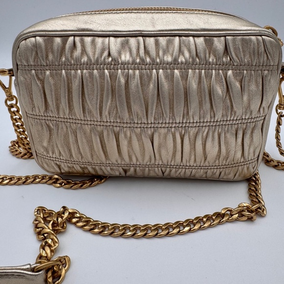 PRADA Nappa Gaufre Camera Bag Gold - Picture 3 of 12
